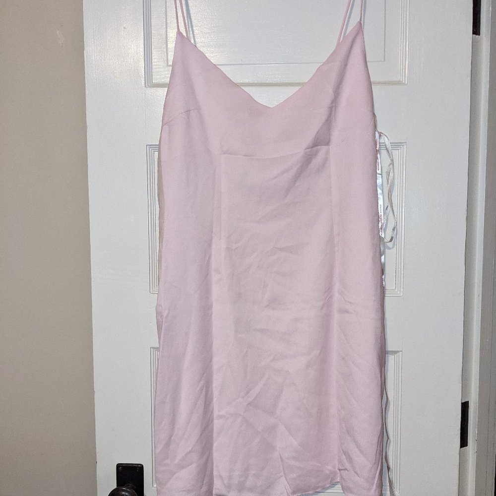 Missguided light pink slip dress